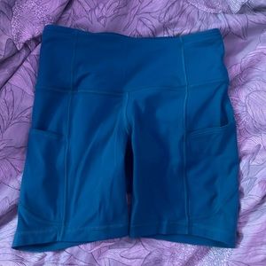 Lululemon 6” wunder train shorts in turquoise